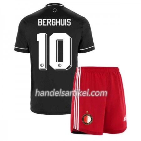 Feyenoord Rotterdam Steven Berghuis 10 Kinder Auswärts Trikotsatz 2020/21 Kurzarm (+ Kurze Hosen)